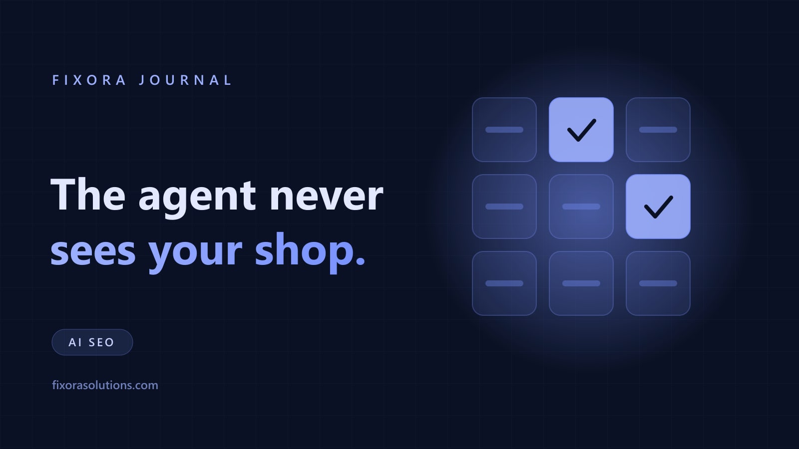 Agentic commerce and AI shopping agents, Fixora Journal banner