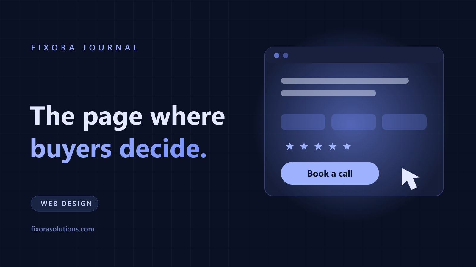 B2B website that converts, Fixora Journal banner