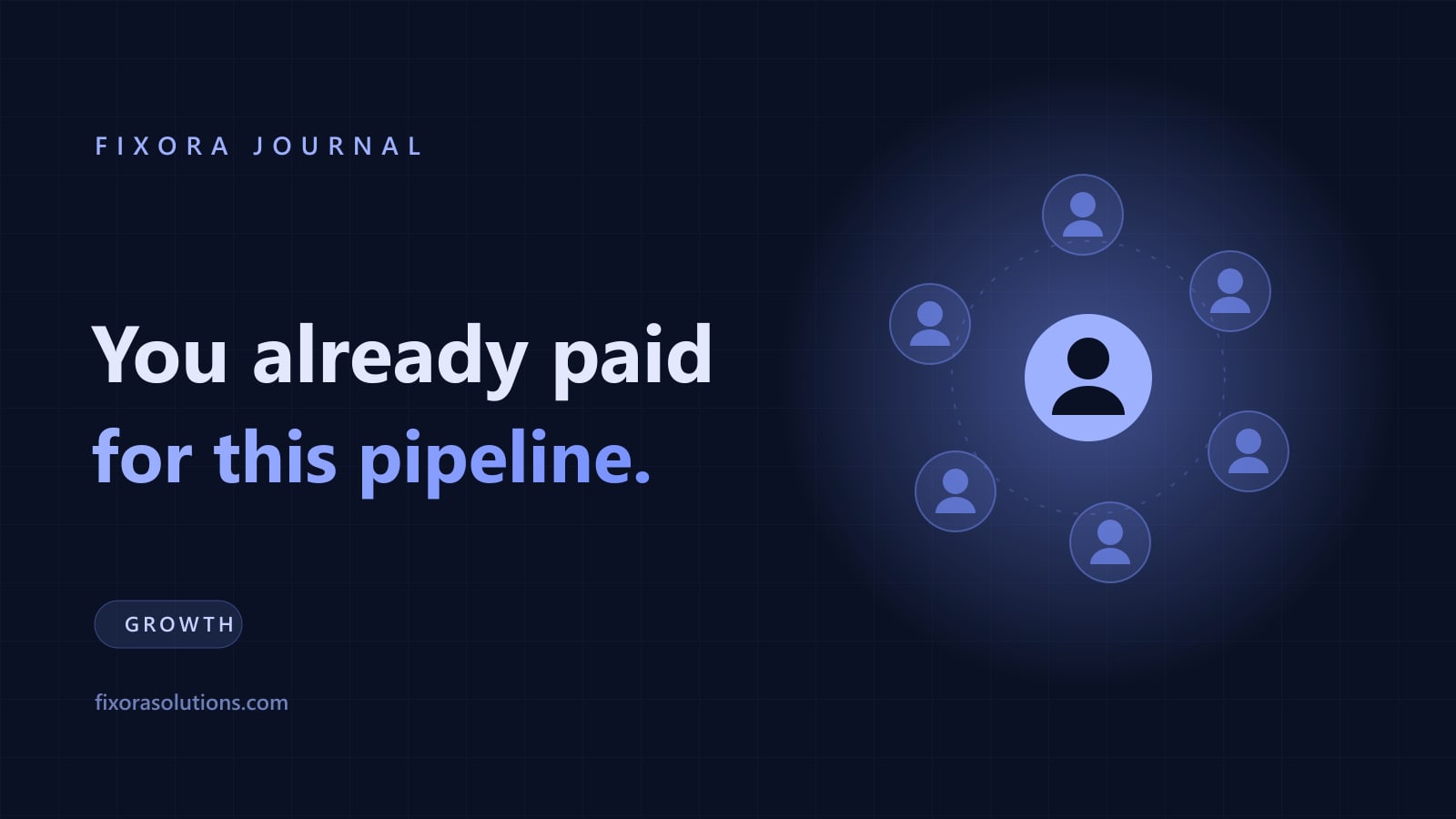 Customer and lead reactivation campaign, Fixora Journal banner