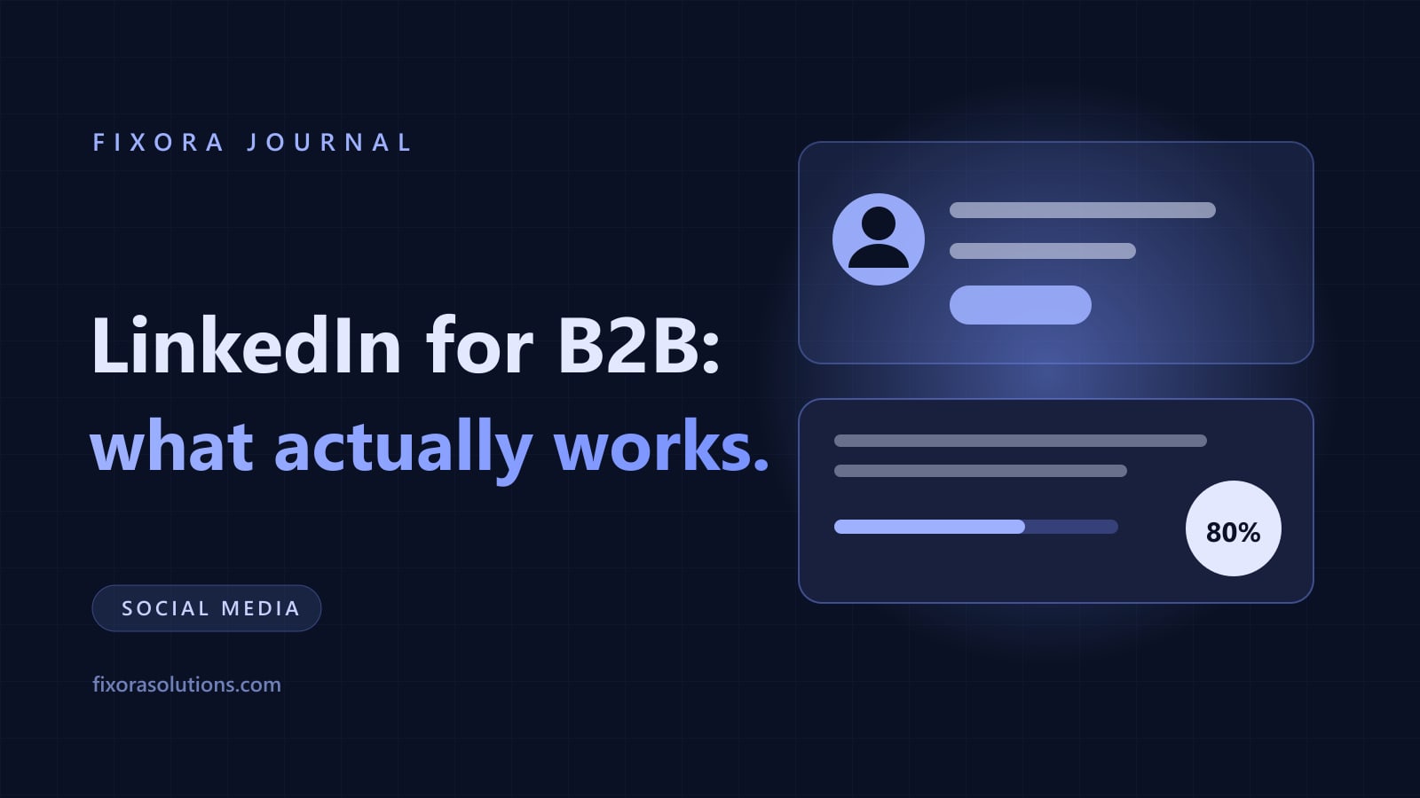 LinkedIn for B2B in 2026, Fixora Journal banner