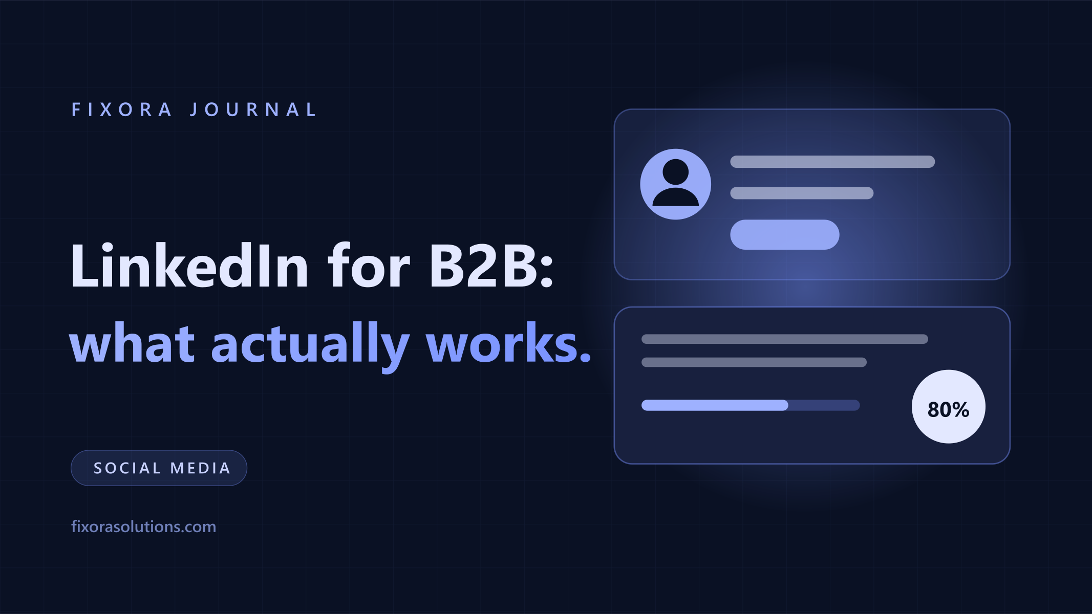 LinkedIn for B2B in 2026, Fixora Journal banner