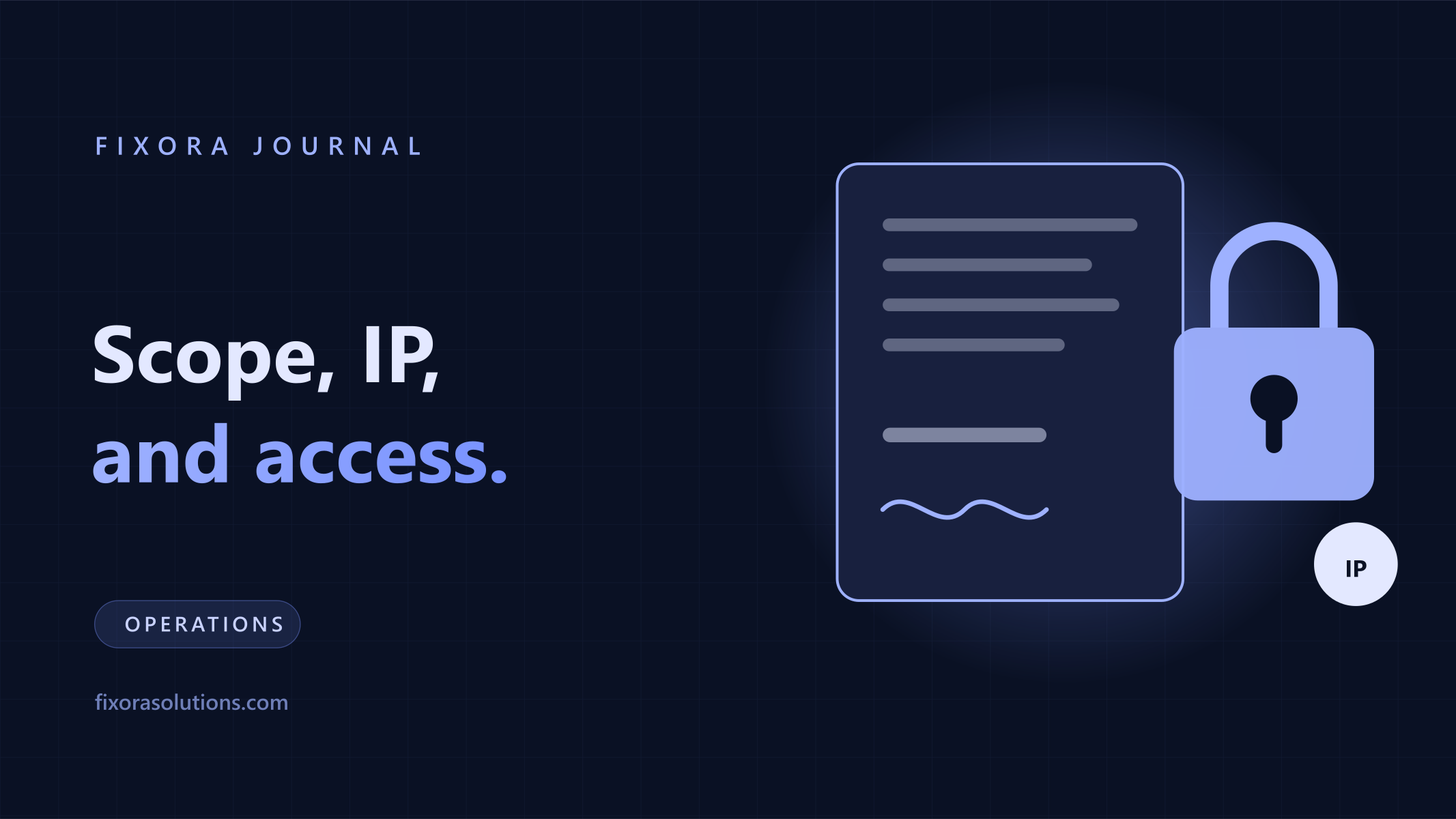 Outsourcing contract terms, Fixora Journal banner